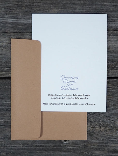 The White is Inappropriate Wedding Card