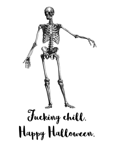 The Fucking Relax Happy Halloween Card