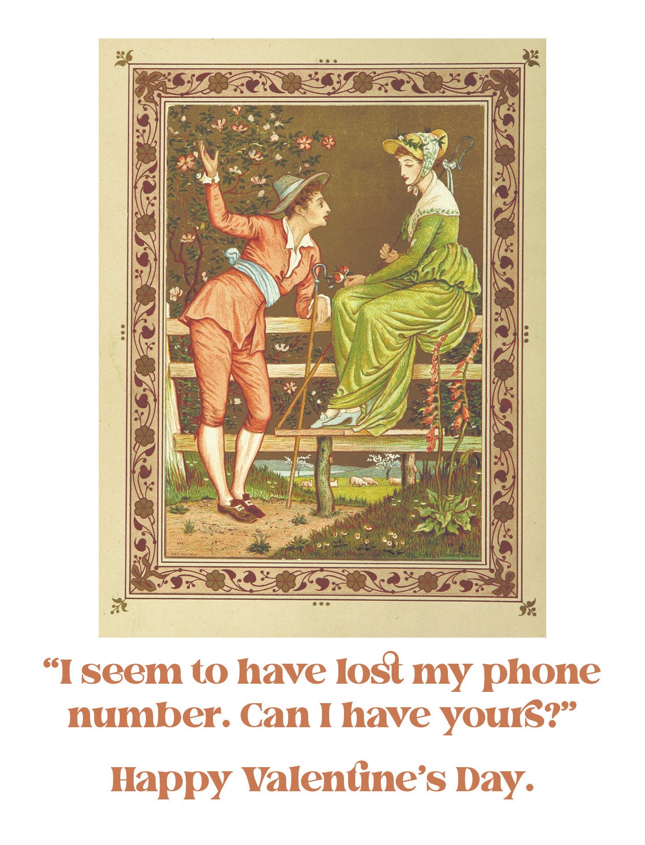 The Lost Phone Number Valentine's Day Card
