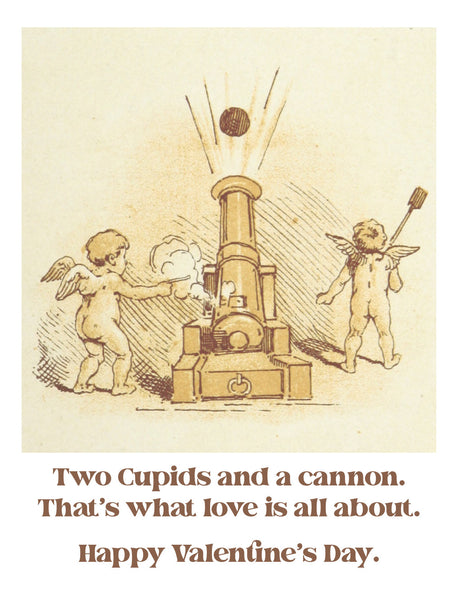 The Two Cupids Valentine's Day Card